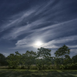 Conjunction of Moon, Jupiter and Saturn