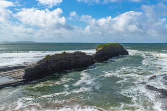 Cliffs in the water
